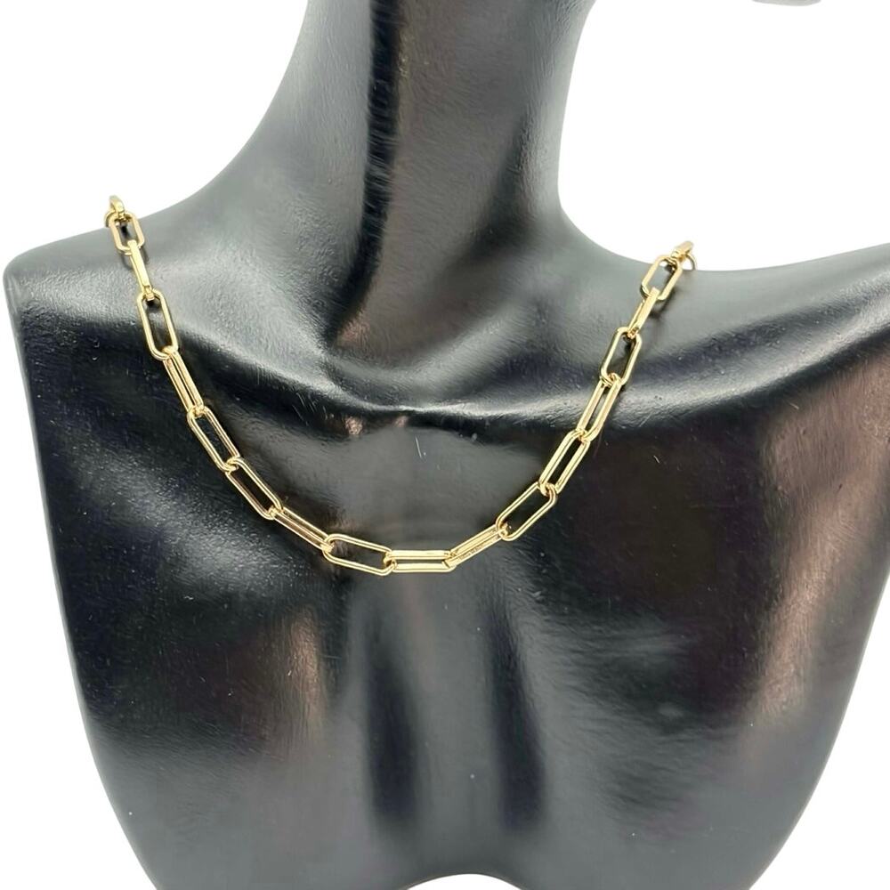 Gold Paper Clip Necklace